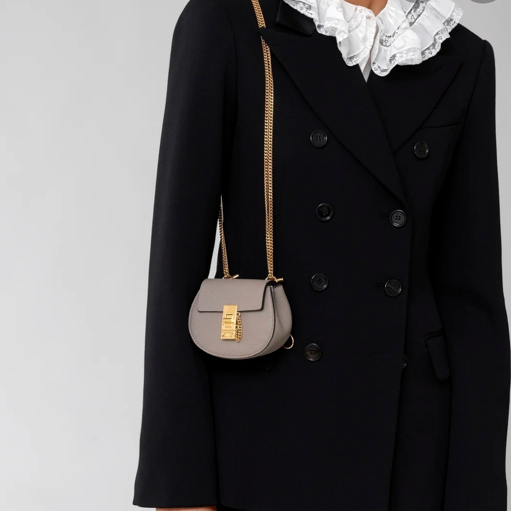 Chloe Drew Leather Crossbody Backpack Black - Picture 13 of 15